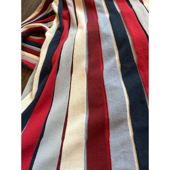 B8 Devotion Italy Multicolor Striped Knit Long Sleeve Flare Hem Top Size M - Picture 7 of 13